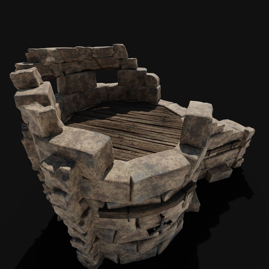 Castle Ruin Walls 3D Model – Low Poly Game Asset, FBX & OBJ - View 36