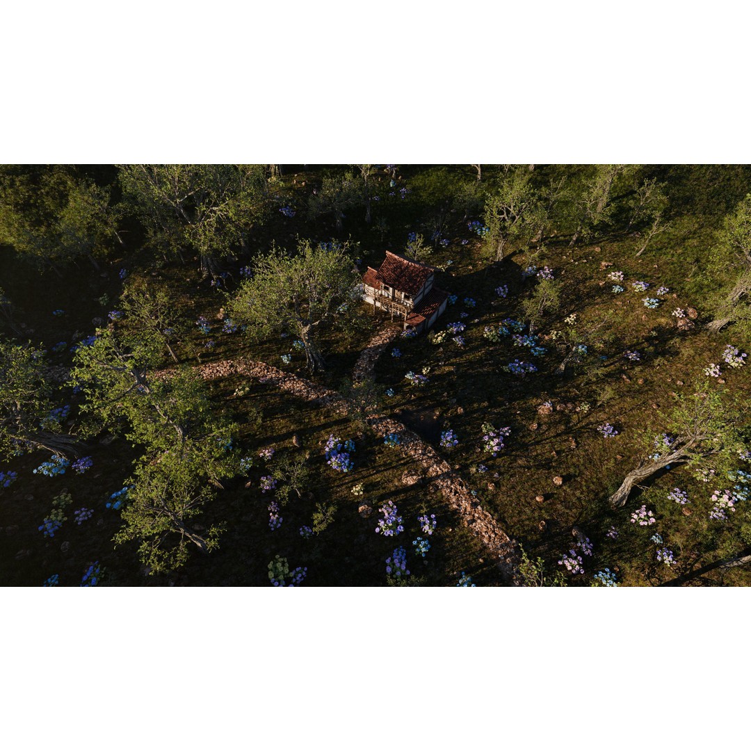 Small Garden Scene 3D Model – Realistic Landscape Asset for Blender - View 10