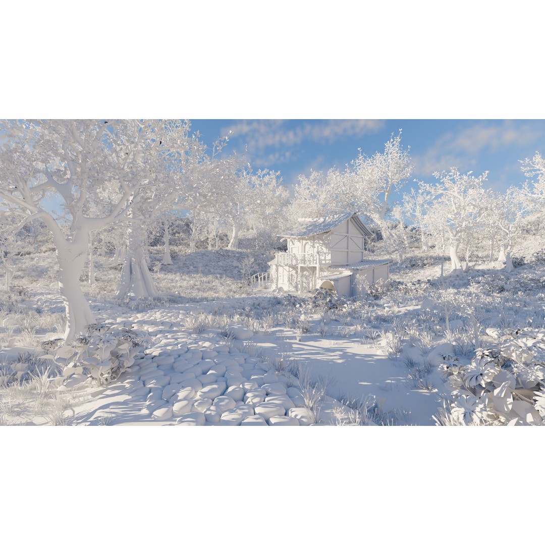 Small Garden Scene 3D Model – Realistic Landscape Asset for Blender - View 16