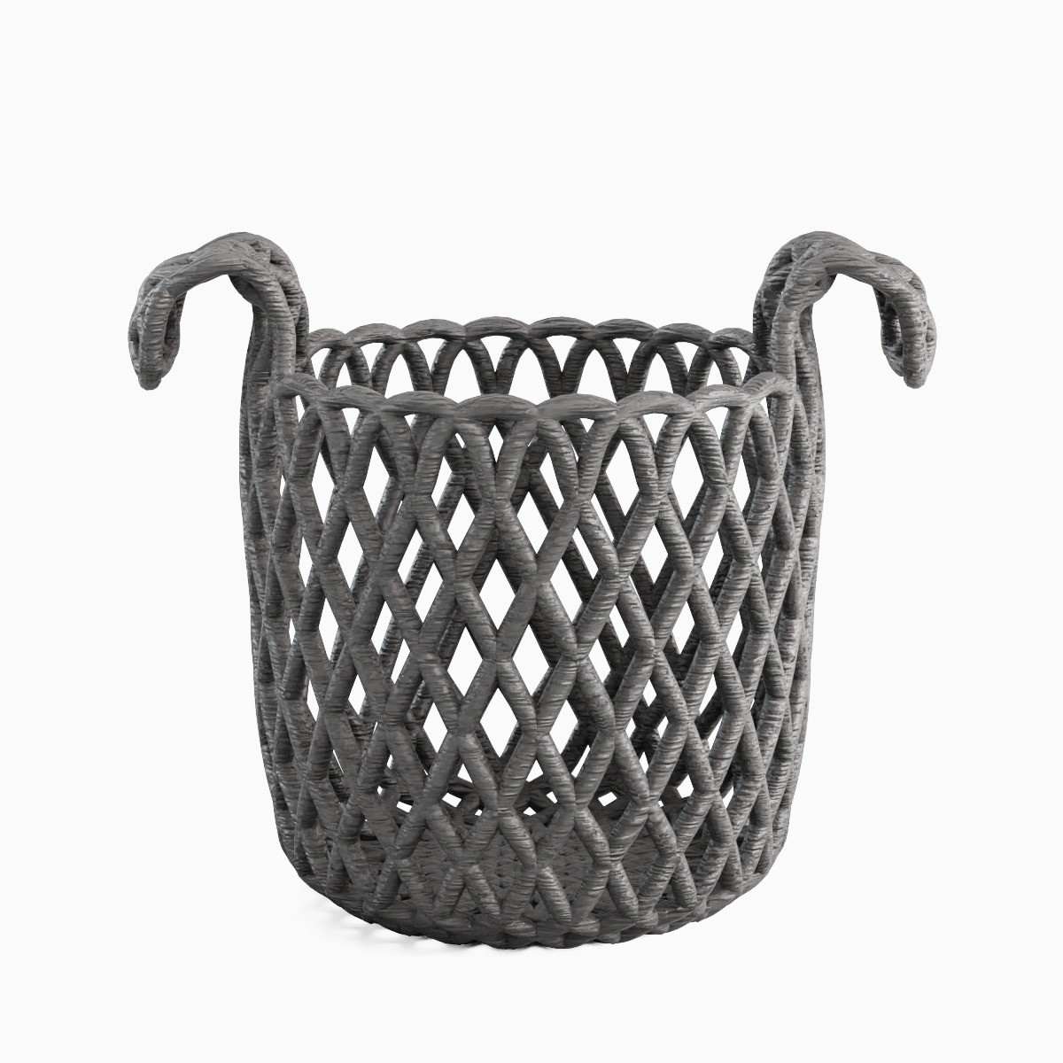 Wicker Basket B 03 - Mid-Poly 3D Model - View 3