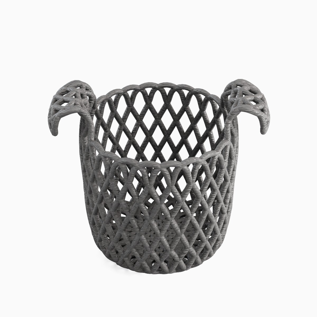 Wicker Basket B 03 - Mid-Poly 3D Model - View 6