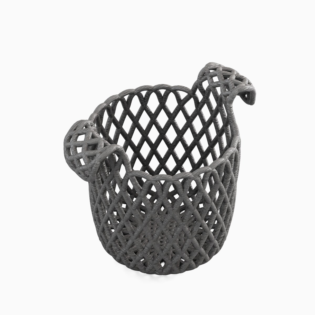 Wicker Basket B 03 - Mid-Poly 3D Model - View 7