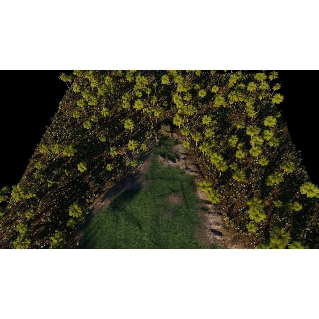 Tropical Cabin 3D Model – High Poly Landscape Scene for Blender - View 12