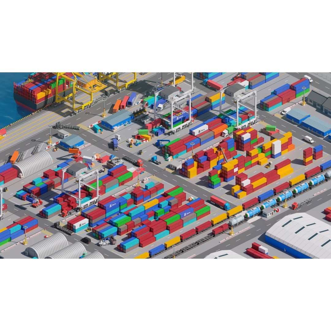Port 3D Model – Low Poly Industrial Assets for Game Development - View 10