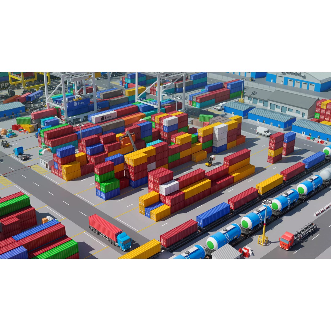 Port 3D Model – Low Poly Industrial Assets for Game Development - View 15