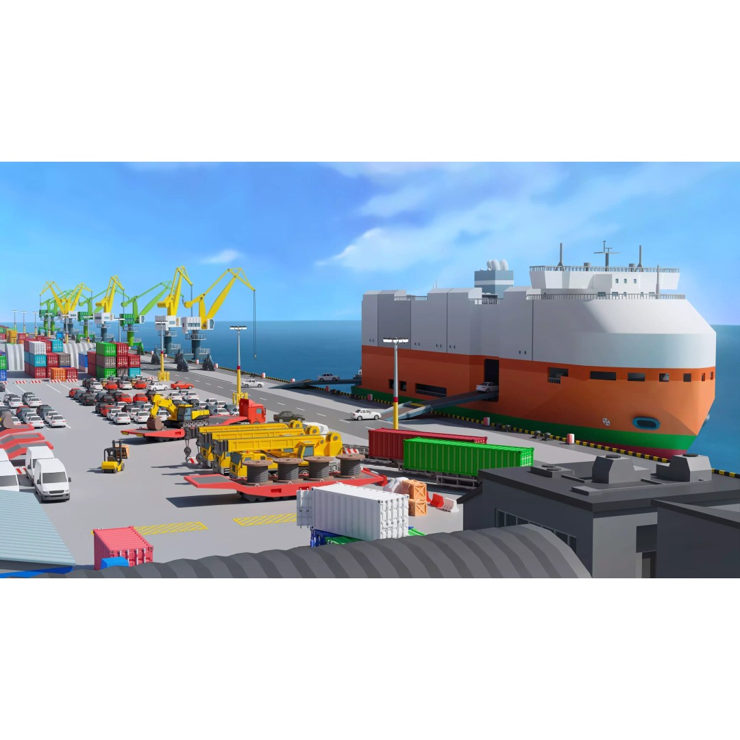 Port 3D Model – Low Poly Industrial Assets for Game Development - View 19