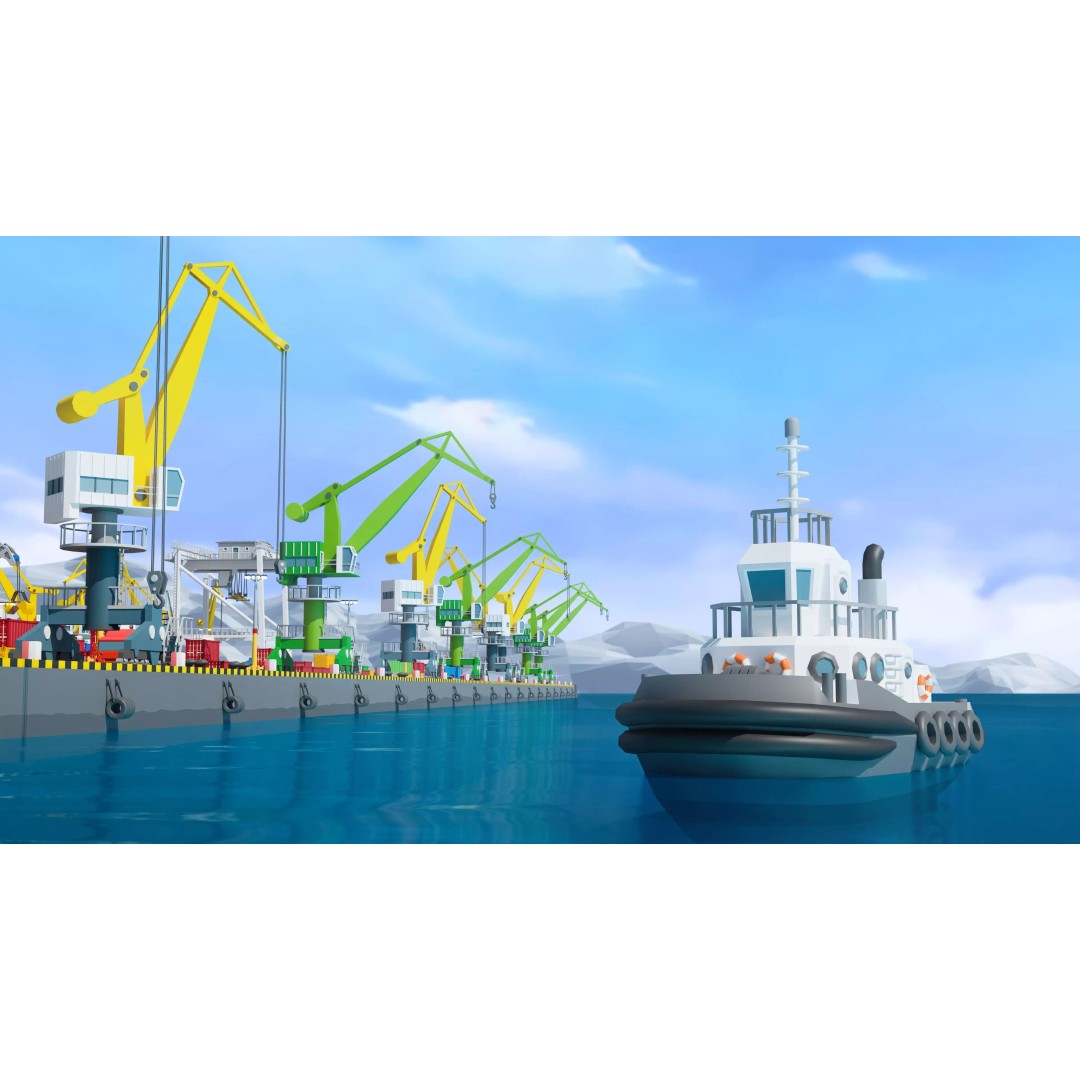 Port 3D Model – Low Poly Industrial Assets for Game Development - View 24