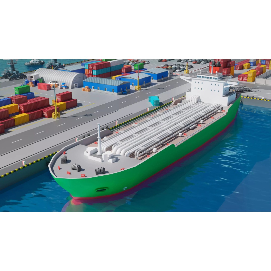 Port 3D Model – Low Poly Industrial Assets for Game Development - View 32