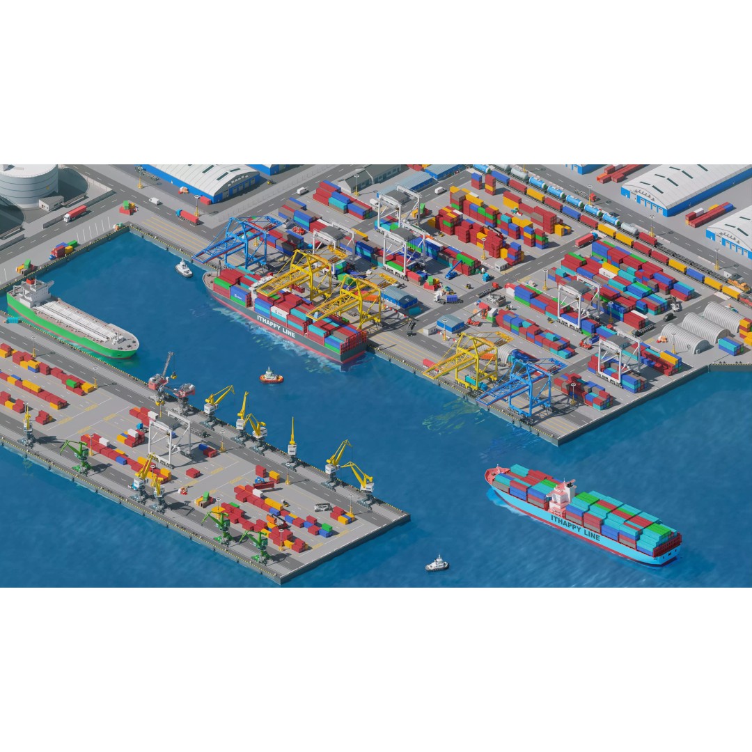 Port 3D Model – Low Poly Industrial Assets for Game Development - View 4