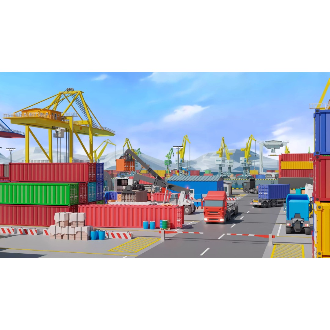 Port 3D Model – Low Poly Industrial Assets for Game Development - View 41
