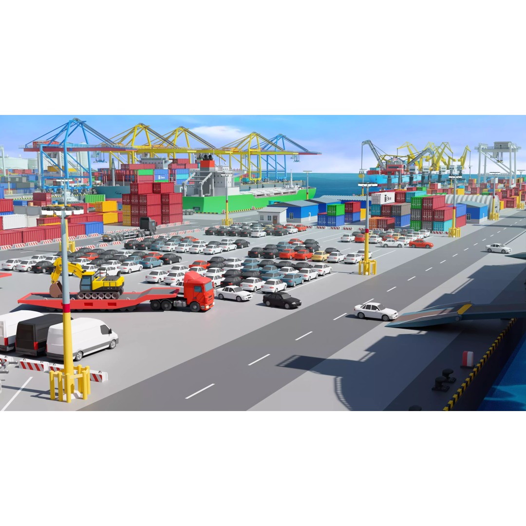 Port 3D Model – Low Poly Industrial Assets for Game Development - View 42