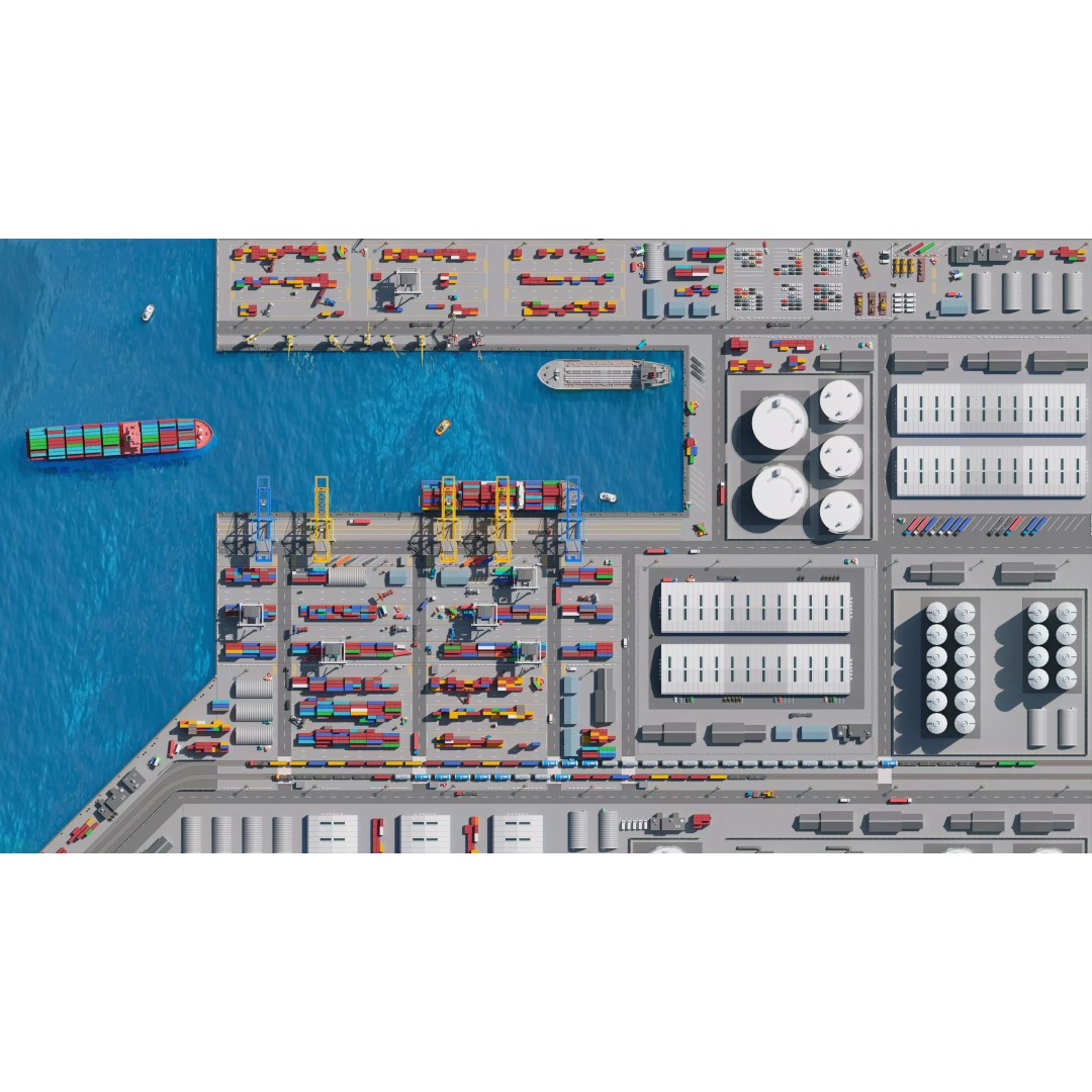 Port 3D Model – Low Poly Industrial Assets for Game Development - View 43