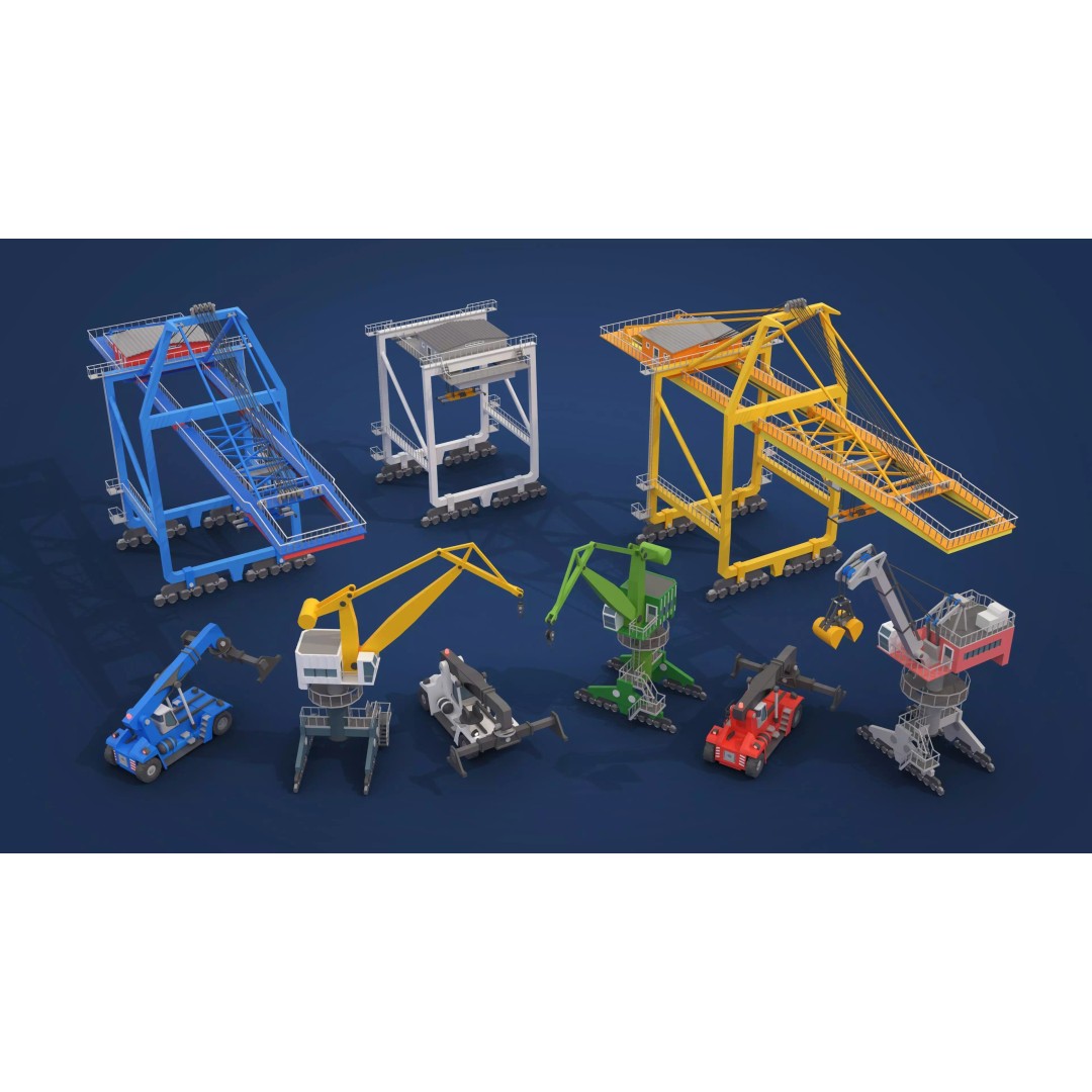 Port 3D Model – Low Poly Industrial Assets for Game Development - View 46