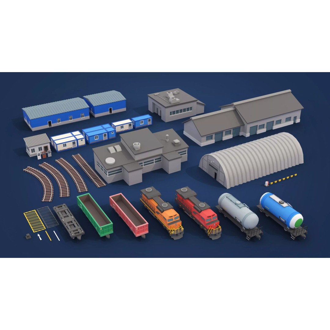 Port 3D Model – Low Poly Industrial Assets for Game Development - View 48