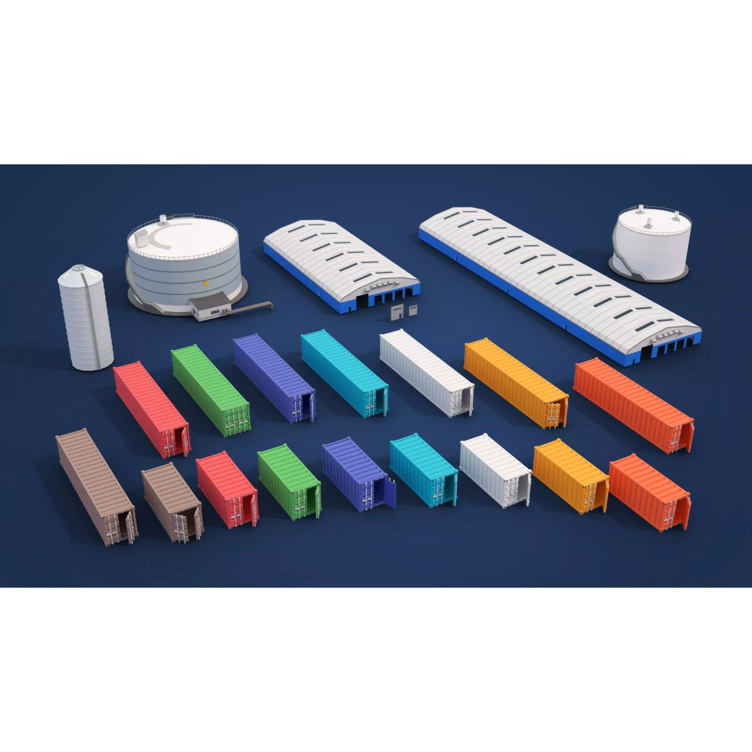 Port 3D Model – Low Poly Industrial Assets for Game Development - View 49