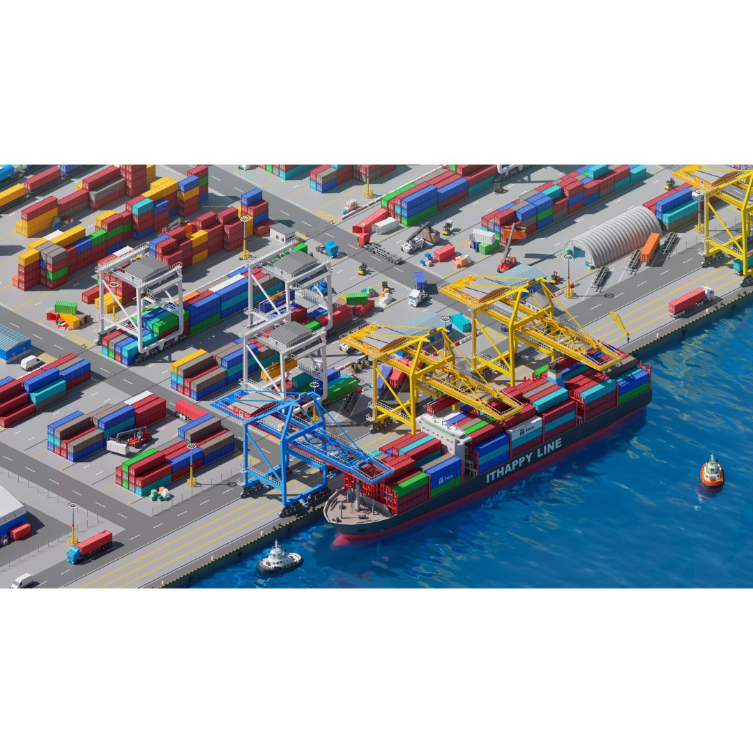 Port 3D Model – Low Poly Industrial Assets for Game Development - View 6