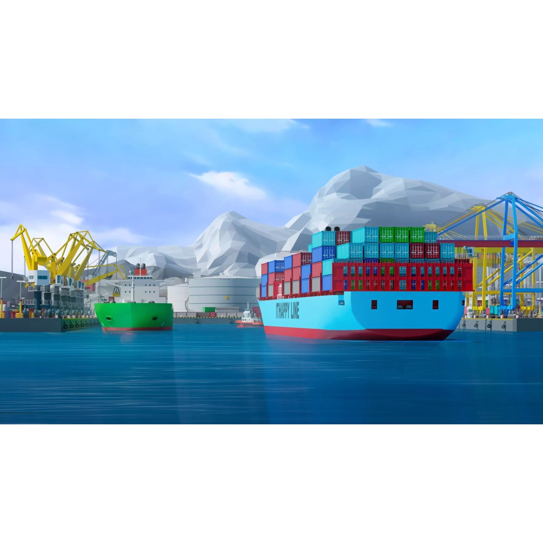 Port 3D Model – Low Poly Industrial Assets for Game Development - View 7