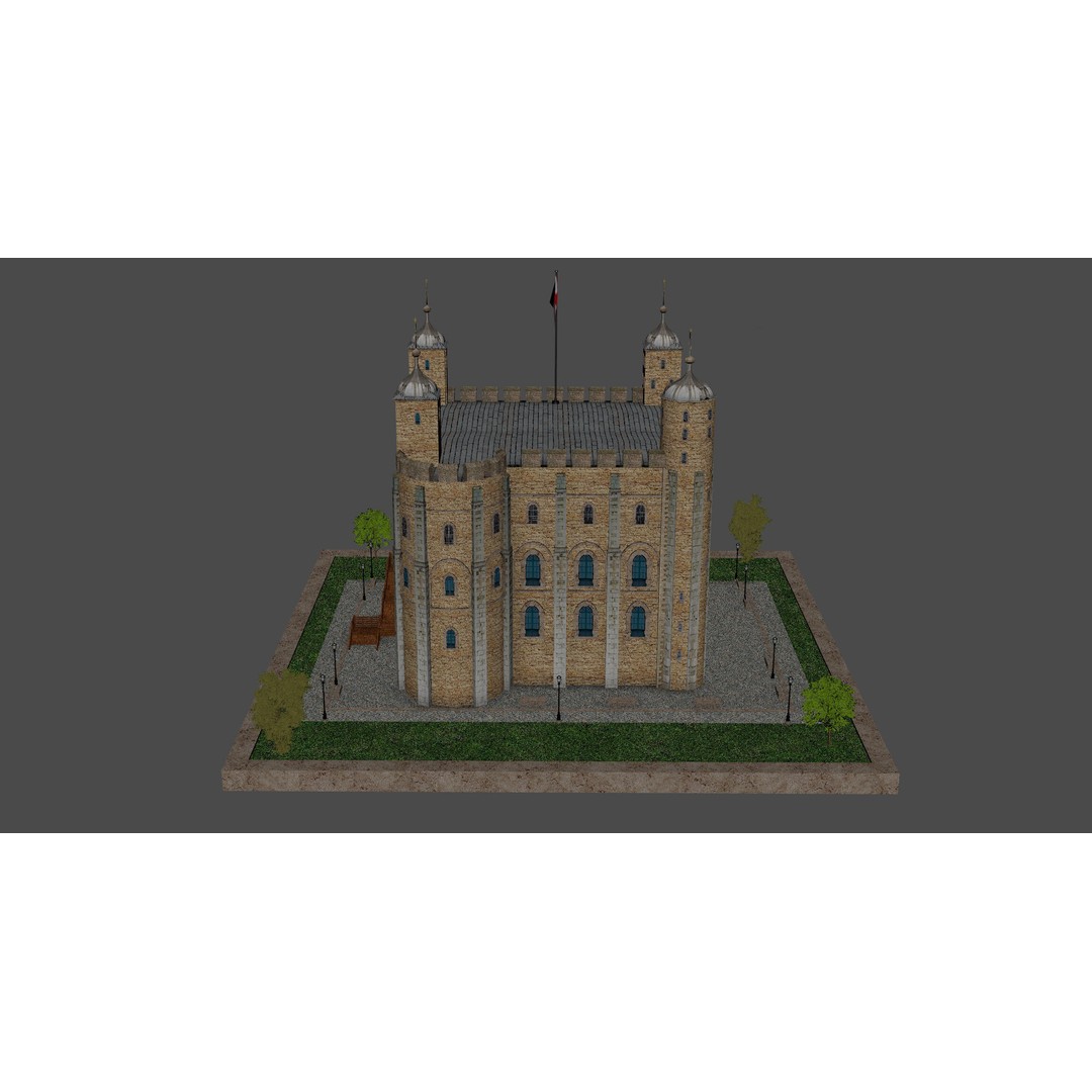 Tower of London 3D Model – Historic Landmark, FBX, OBJ, Blender Formats - View 12