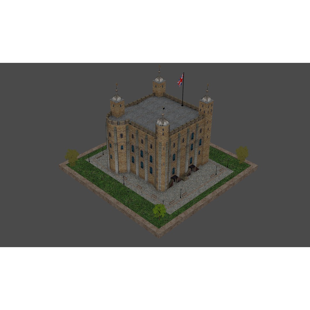 Tower of London 3D Model – Historic Landmark, FBX, OBJ, Blender Formats - View 8