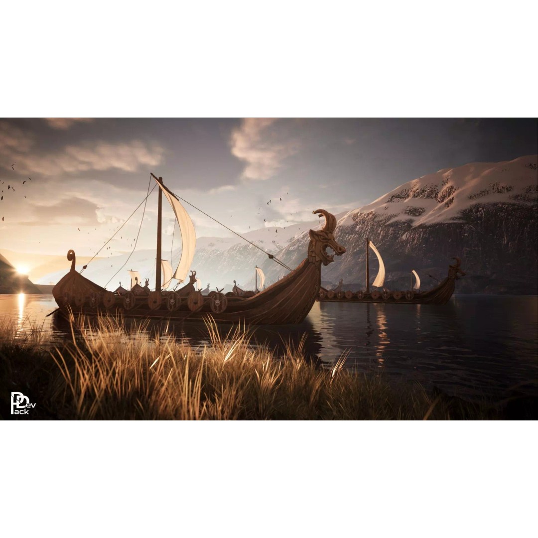 Viking Environment 3D Model – Realistic Low-Poly Asset Package, FBX - View 2