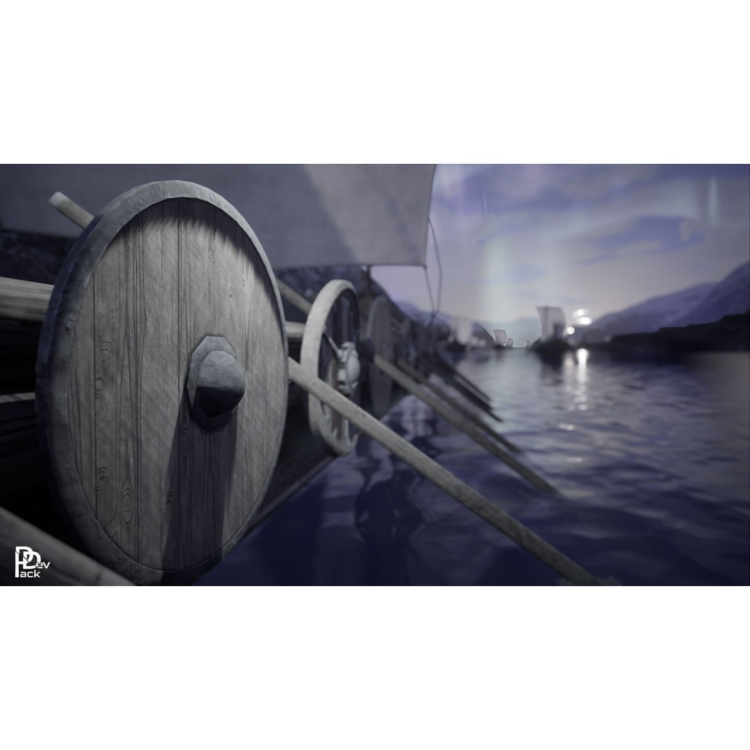 Viking Environment 3D Model – Realistic Low-Poly Asset Package, FBX - View 3