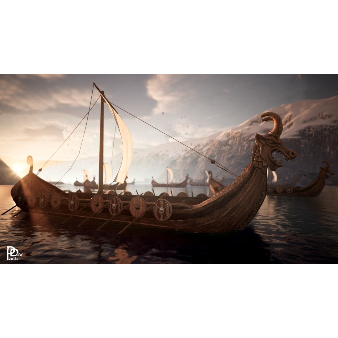 Viking Environment 3D Model – Realistic Low-Poly Asset Package, FBX - View 6