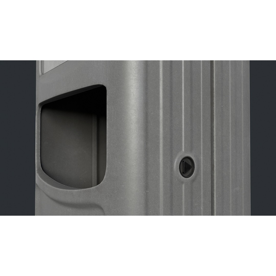 Street Trash Can 3D Model – Low Poly Game-Ready PBR Asset, FBX - View 15