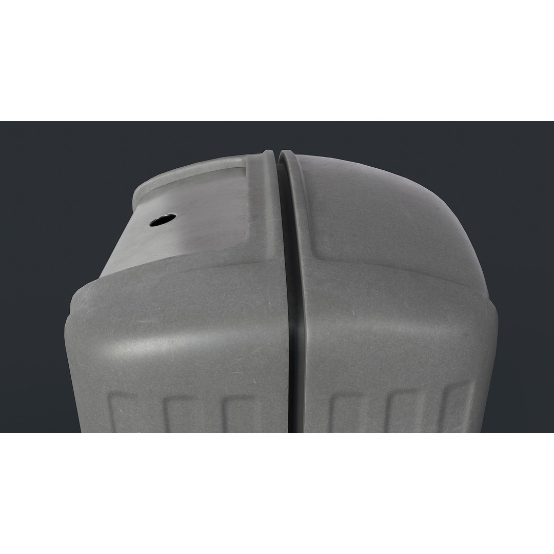 Street Trash Can 3D Model – Low Poly Game-Ready PBR Asset, FBX - View 23