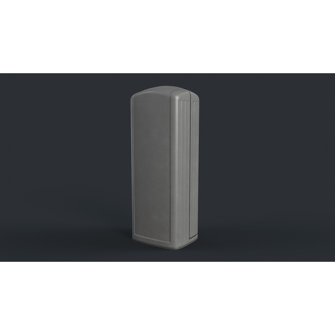 Street Trash Can 3D Model – Low Poly Game-Ready PBR Asset, FBX - View 7