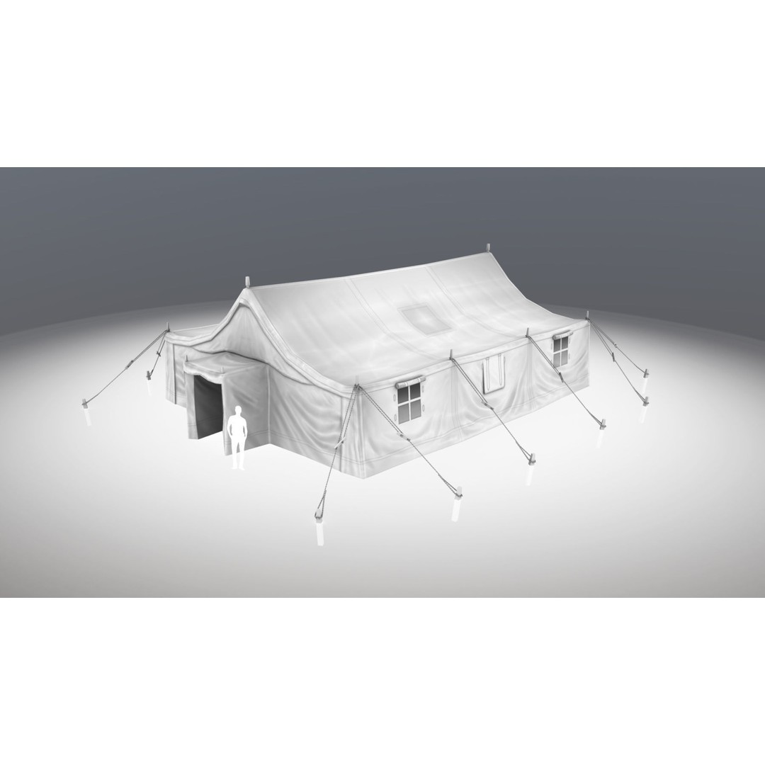 Military Tent 3D Model – Low Poly Game Asset with PBR Textures - View 20