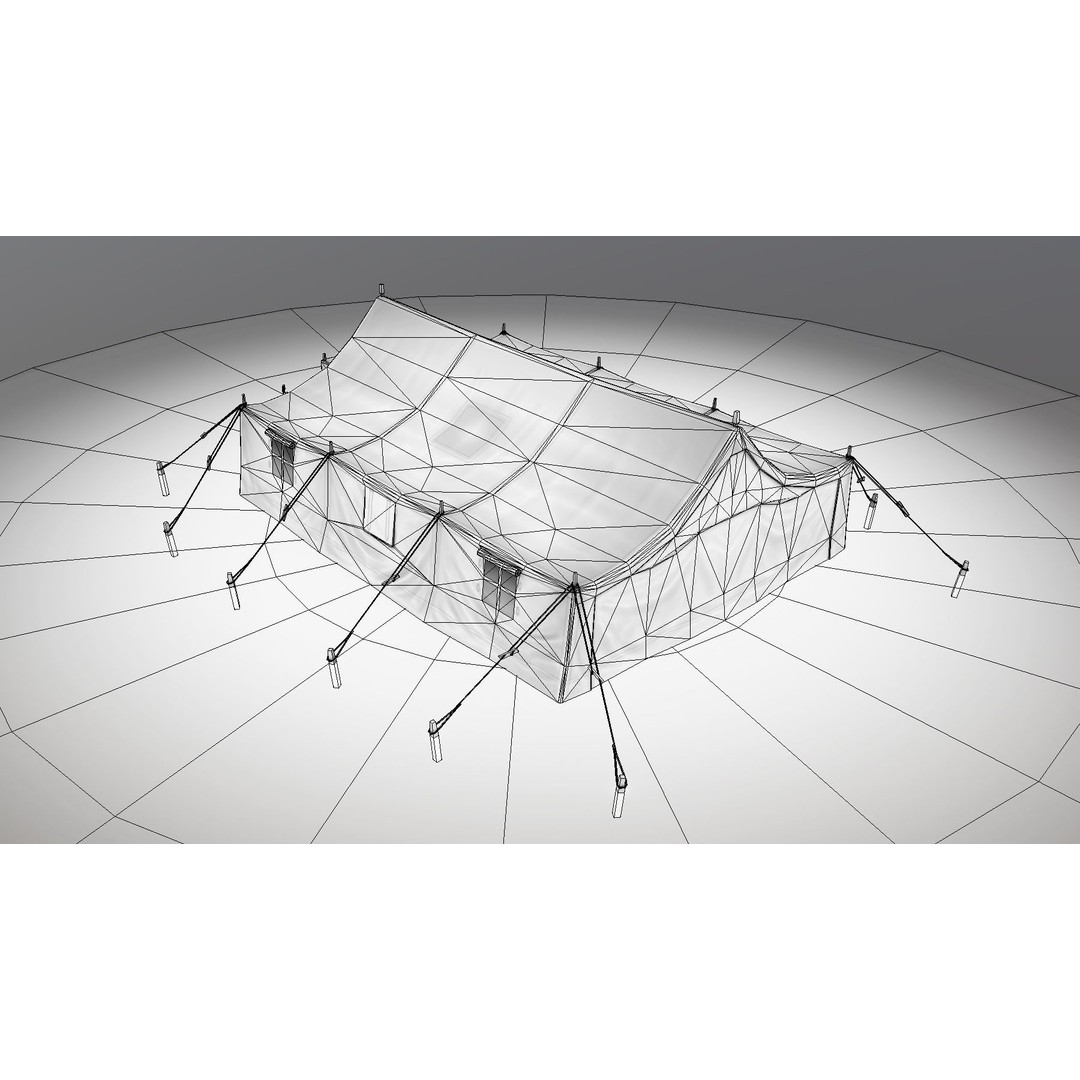 Military Tent 3D Model – Low Poly Game Asset with PBR Textures - View 21