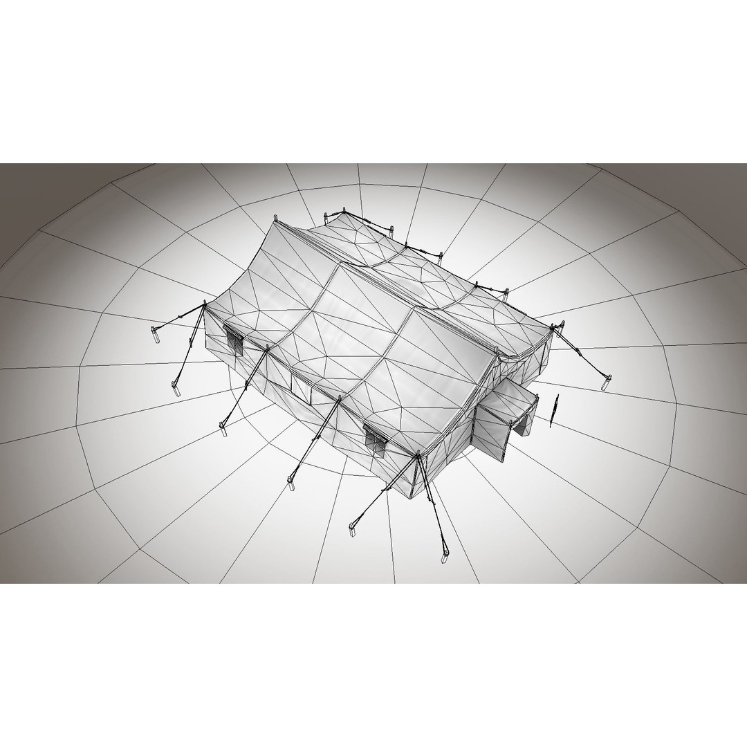 Military Tent 3D Model – Low Poly Game Asset with PBR Textures - View 23
