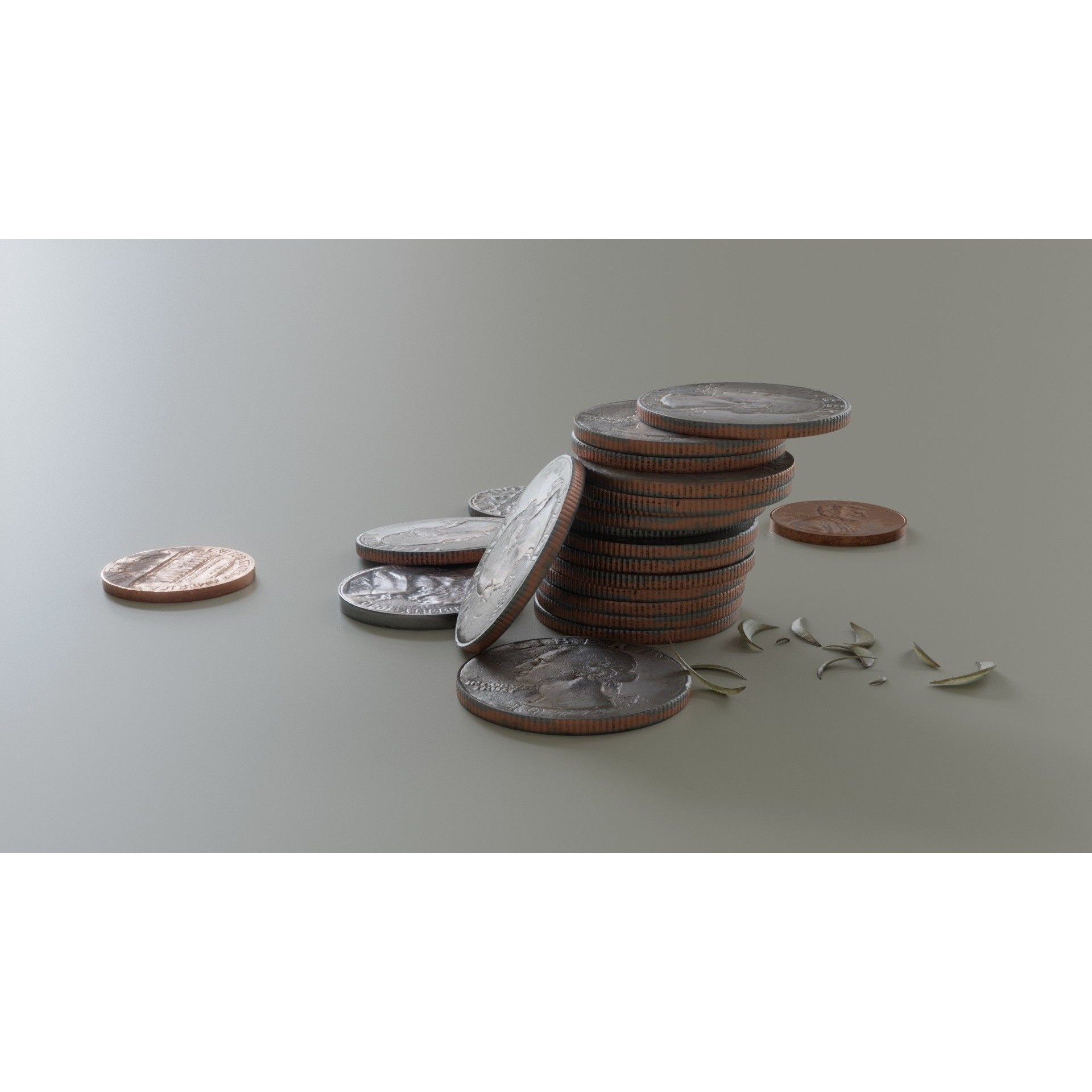 Four Dollars and Eighty-Seven Cents - Game-Ready 3D Model - View 3