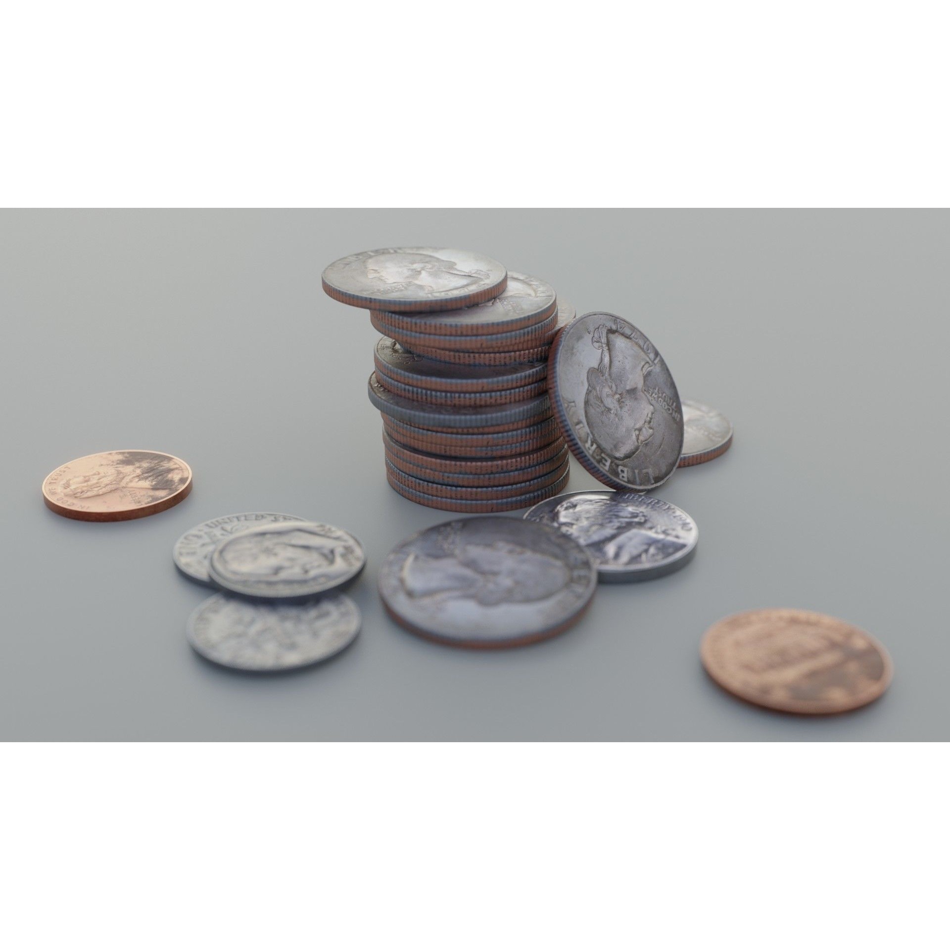 Four Dollars and Eighty-Seven Cents - Game-Ready 3D Model - View 4