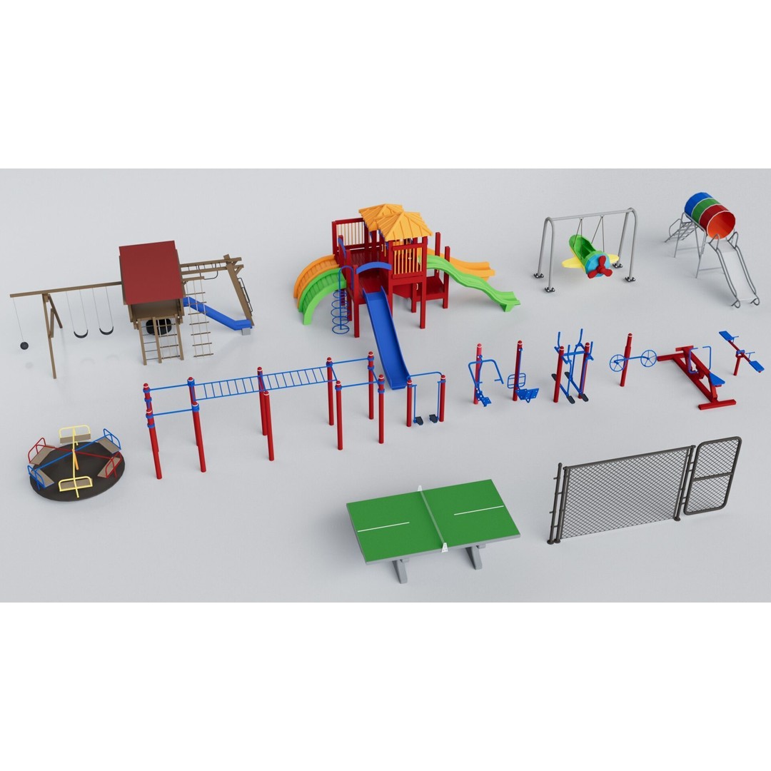 Sports Stadium Pack 3D Model – Game Ready Collection, FBX, OBJ - View 4