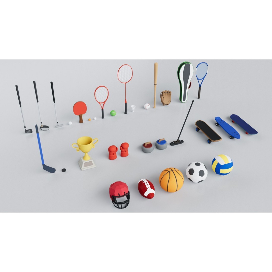 Sports Stadium Pack 3D Model – Game Ready Collection, FBX, OBJ - View 5