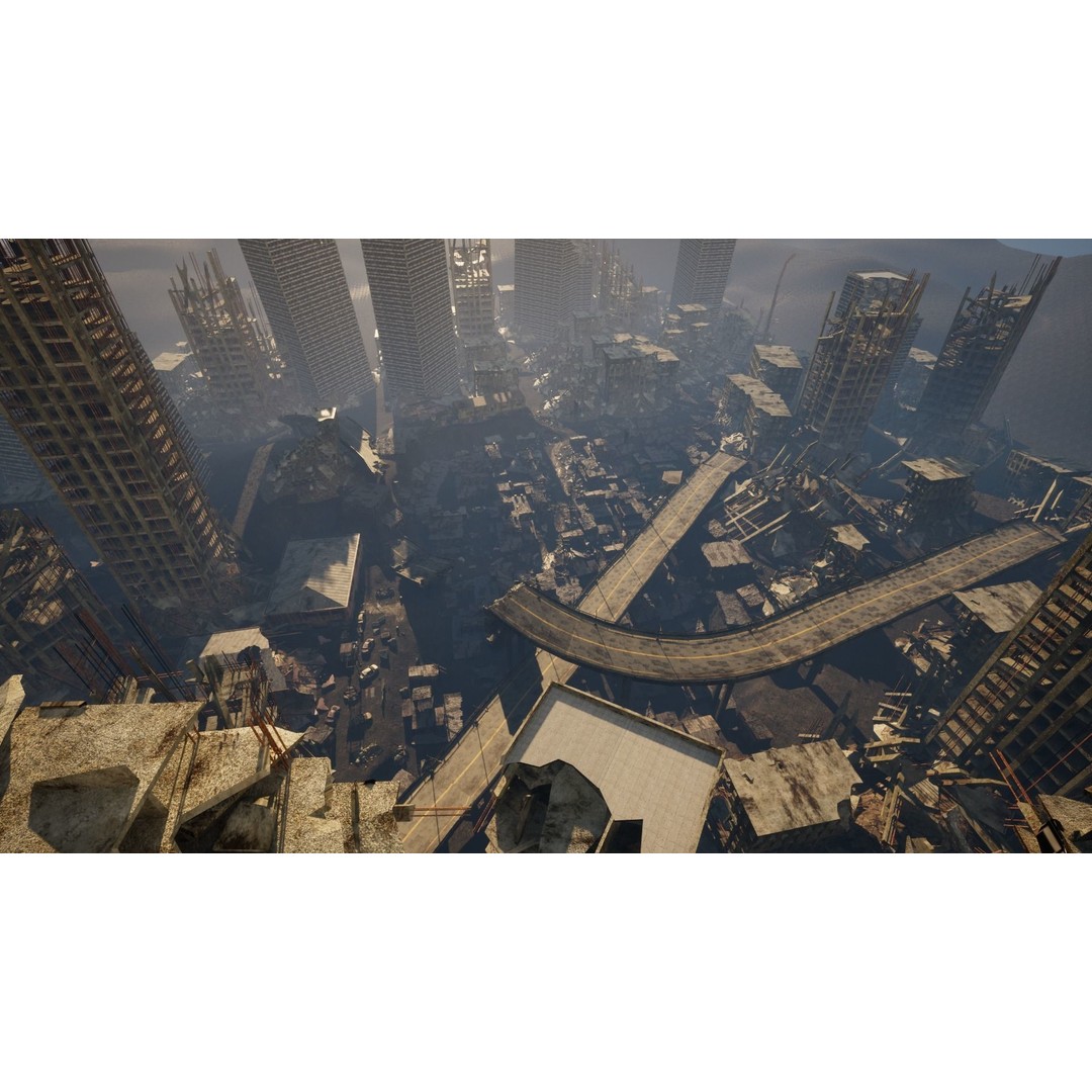 Post Apocalyptic City 3D Model – High Poly Game Asset, UE5 - View 13