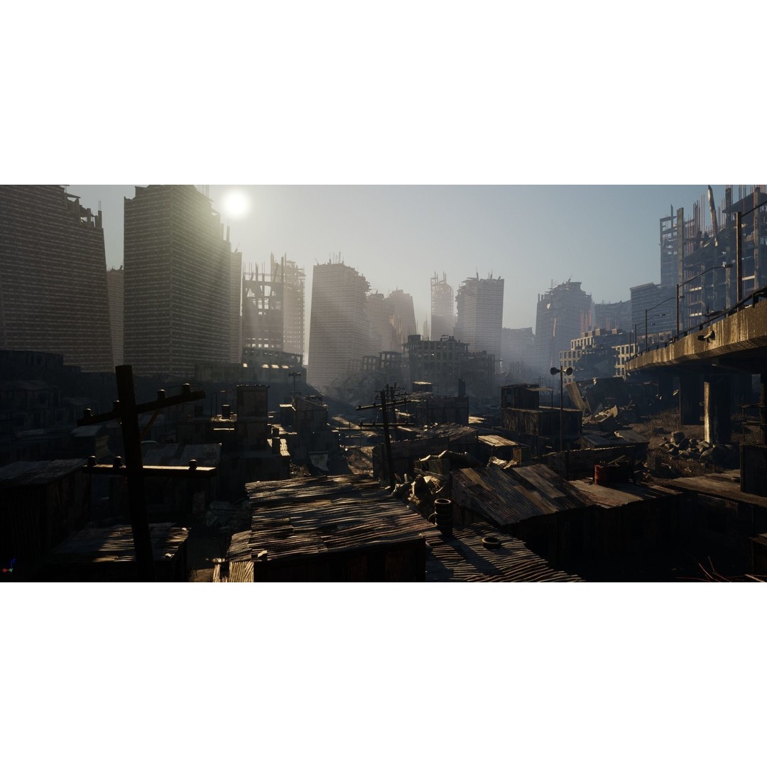 Post Apocalyptic City 3D Model – High Poly Game Asset, UE5 - View 4