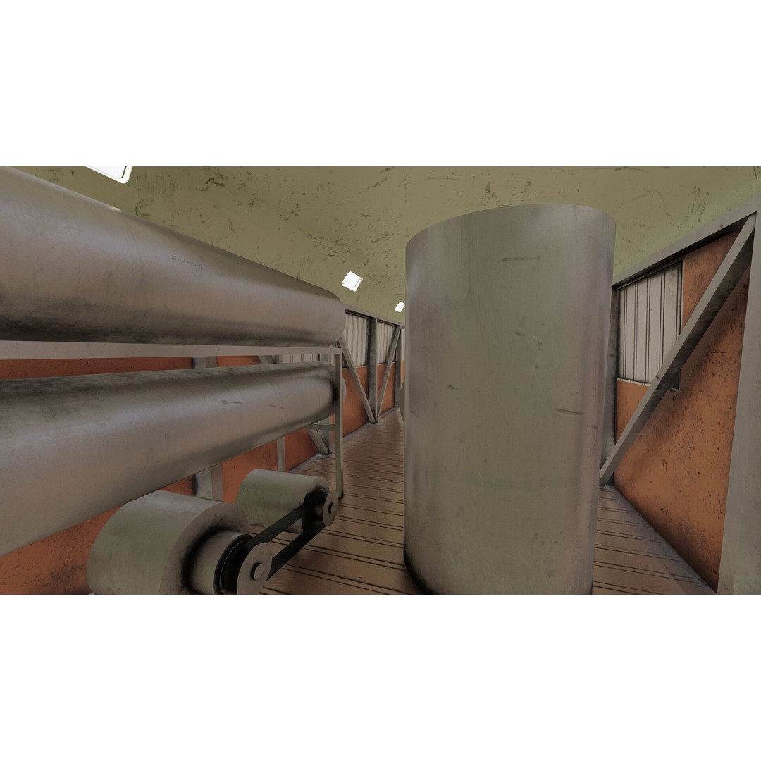 1970s Diesel Train 3D Model – Vintage Transport Asset, FBX, OBJ - View 17