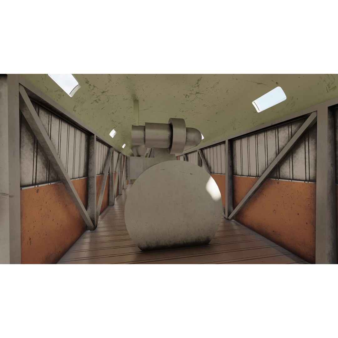 1970s Diesel Train 3D Model – Vintage Transport Asset, FBX, OBJ - View 18