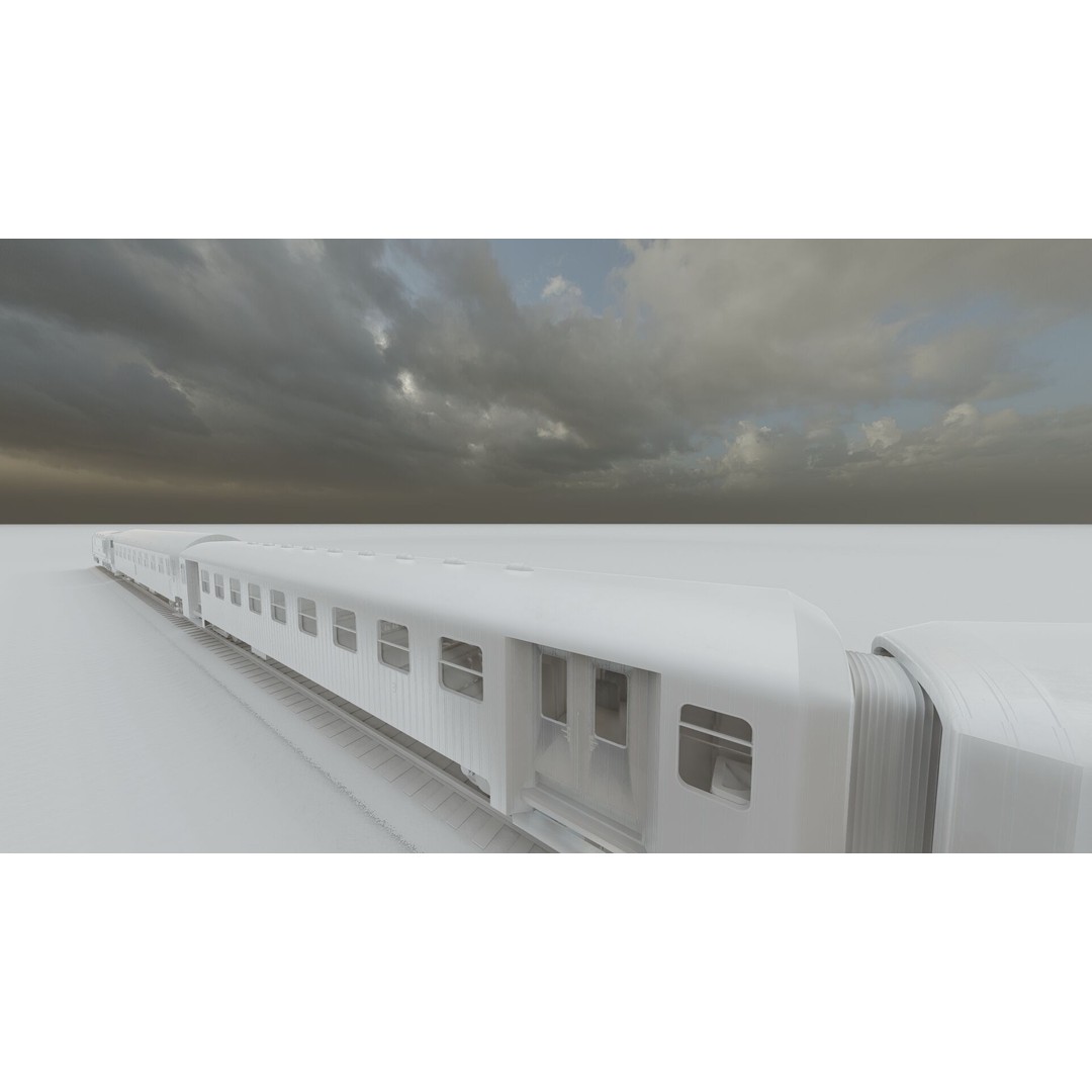 1970s Diesel Train 3D Model – Vintage Transport Asset, FBX, OBJ - View 36