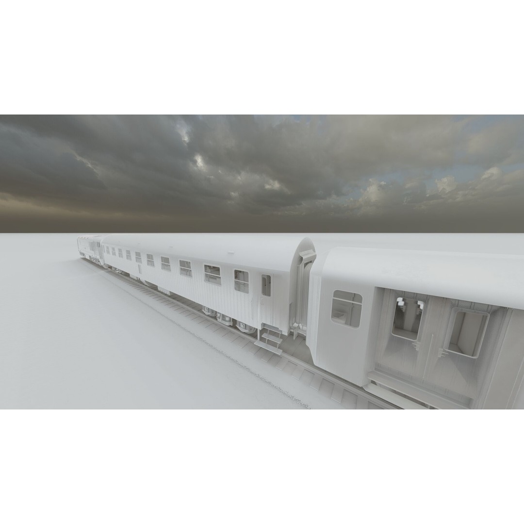 1970s Diesel Train 3D Model – Vintage Transport Asset, FBX, OBJ - View 37