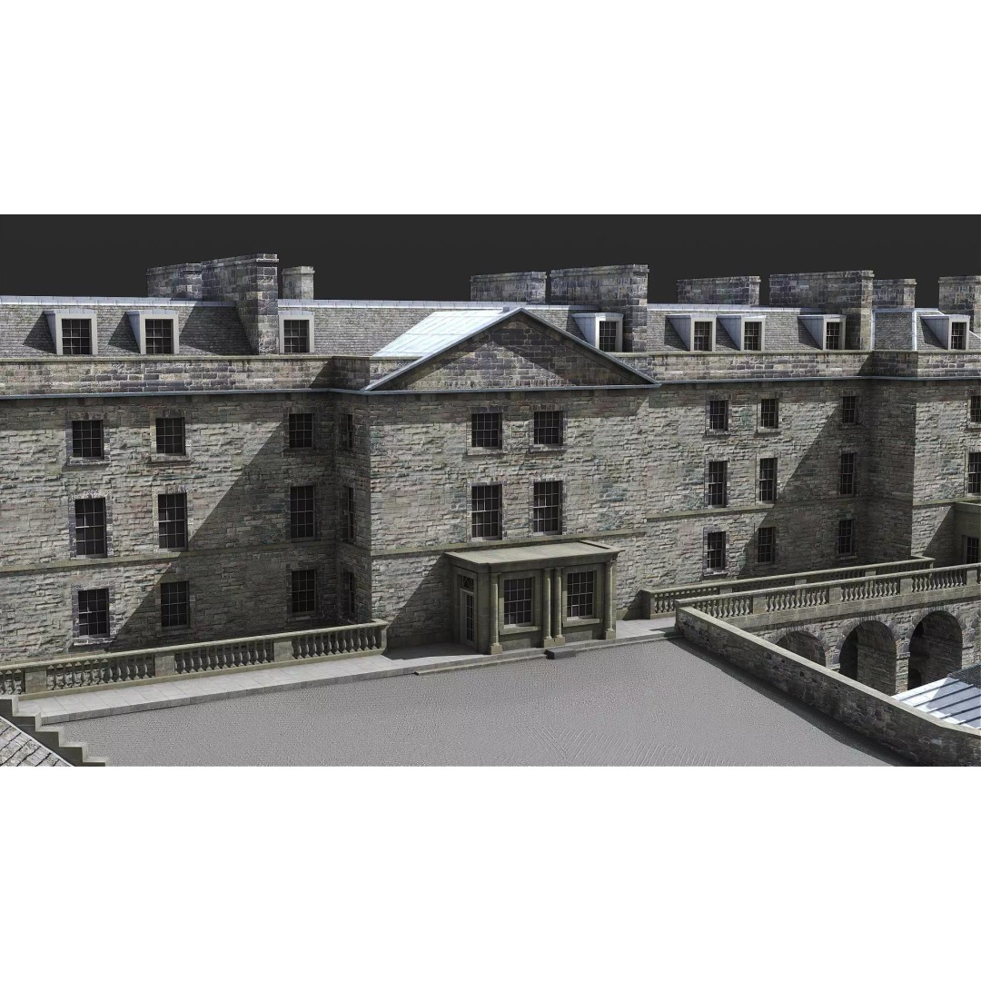 Edinburgh Castle 3D Model – Historic Fortress, PBR Textured, FBX, OBJ - View 10