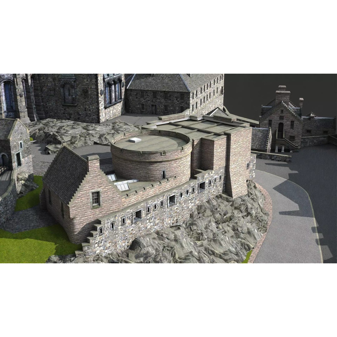 Edinburgh Castle 3D Model – Historic Fortress, PBR Textured, FBX, OBJ - View 13