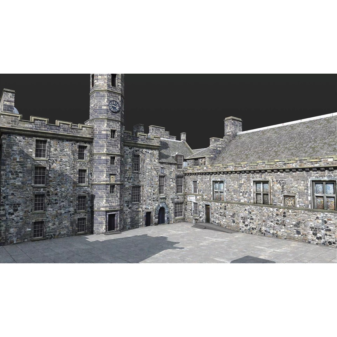 Edinburgh Castle 3D Model – Historic Fortress, PBR Textured, FBX, OBJ - View 15