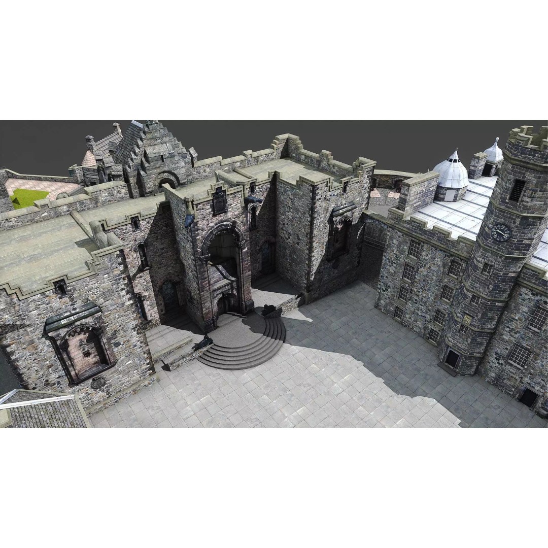Edinburgh Castle 3D Model – Historic Fortress, PBR Textured, FBX, OBJ - View 16