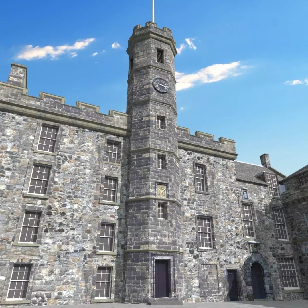 Edinburgh Castle 3D Model – Historic Fortress, PBR Textured, FBX, OBJ - View 2