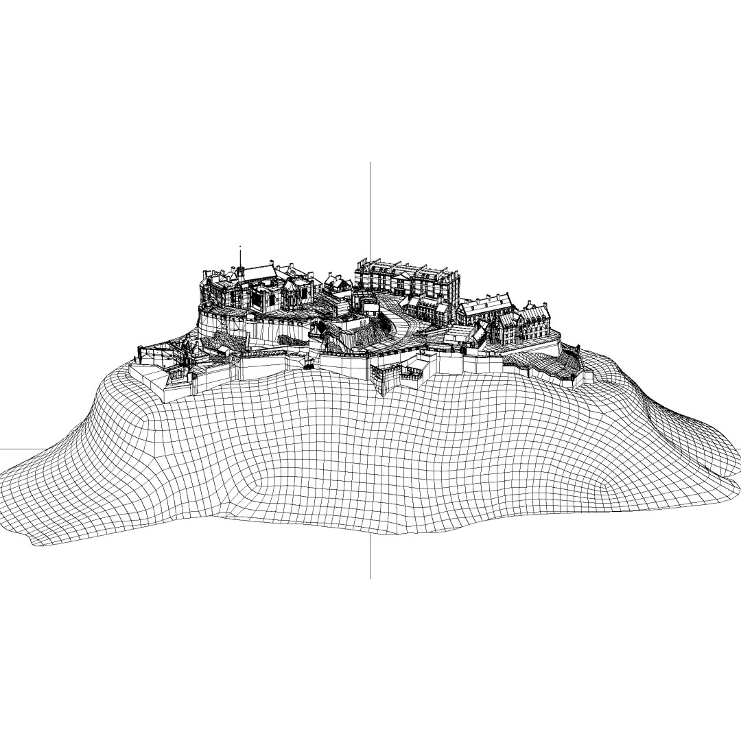 Edinburgh Castle 3D Model – Historic Fortress, PBR Textured, FBX, OBJ - View 21