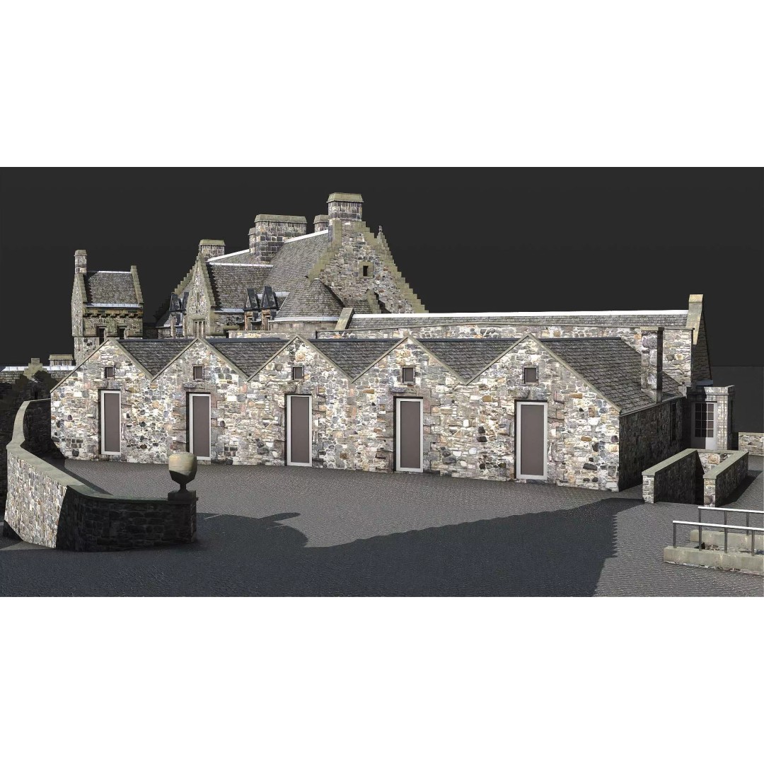 Edinburgh Castle 3D Model – Historic Fortress, PBR Textured, FBX, OBJ - View 7