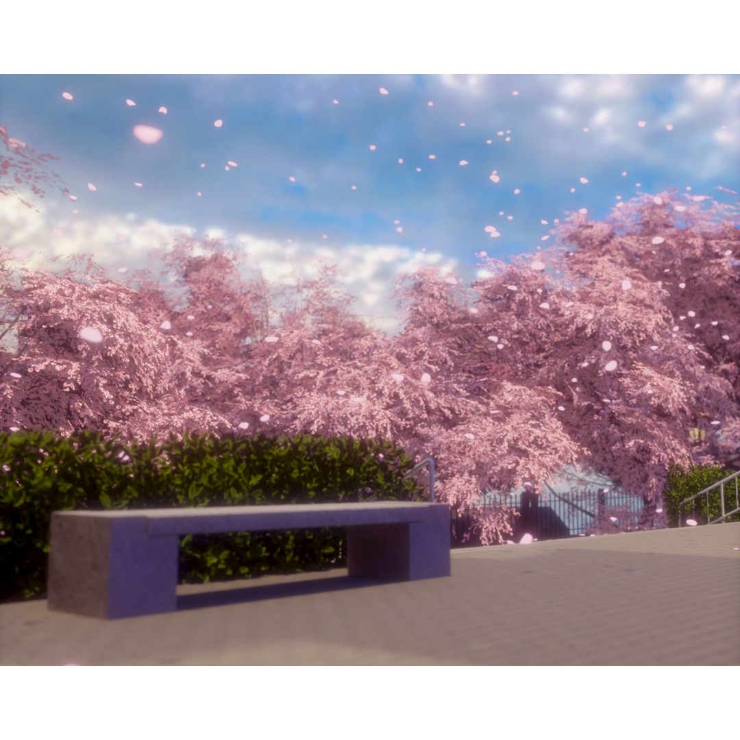 Arakurayama Sengen Park 3D Model – Low Poly Animated Asset, FBX, OBJ - View 5